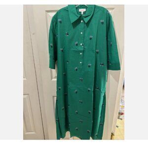 Stacy London Button Front Top-Kelly-XL-NEW-A691921